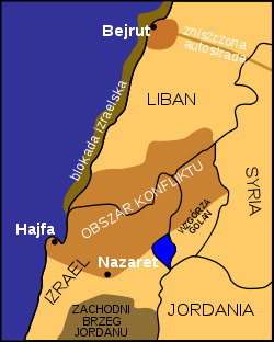 Mapa Izrael Syria